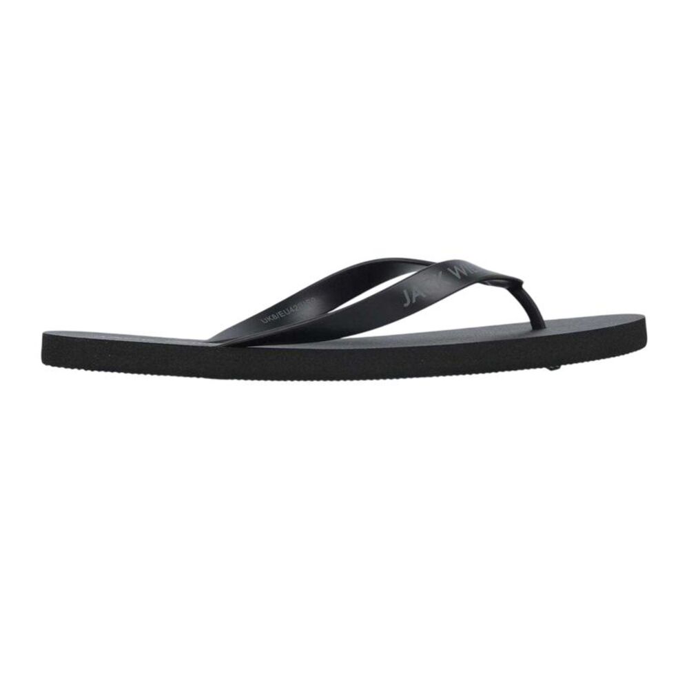 Jack Wills Unisex Adult Rubber Casual Flat Flip Flops / Black